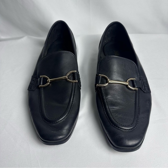 Zara Women’s Black Leather Loafers size 10/40 - Picture 4 of 16